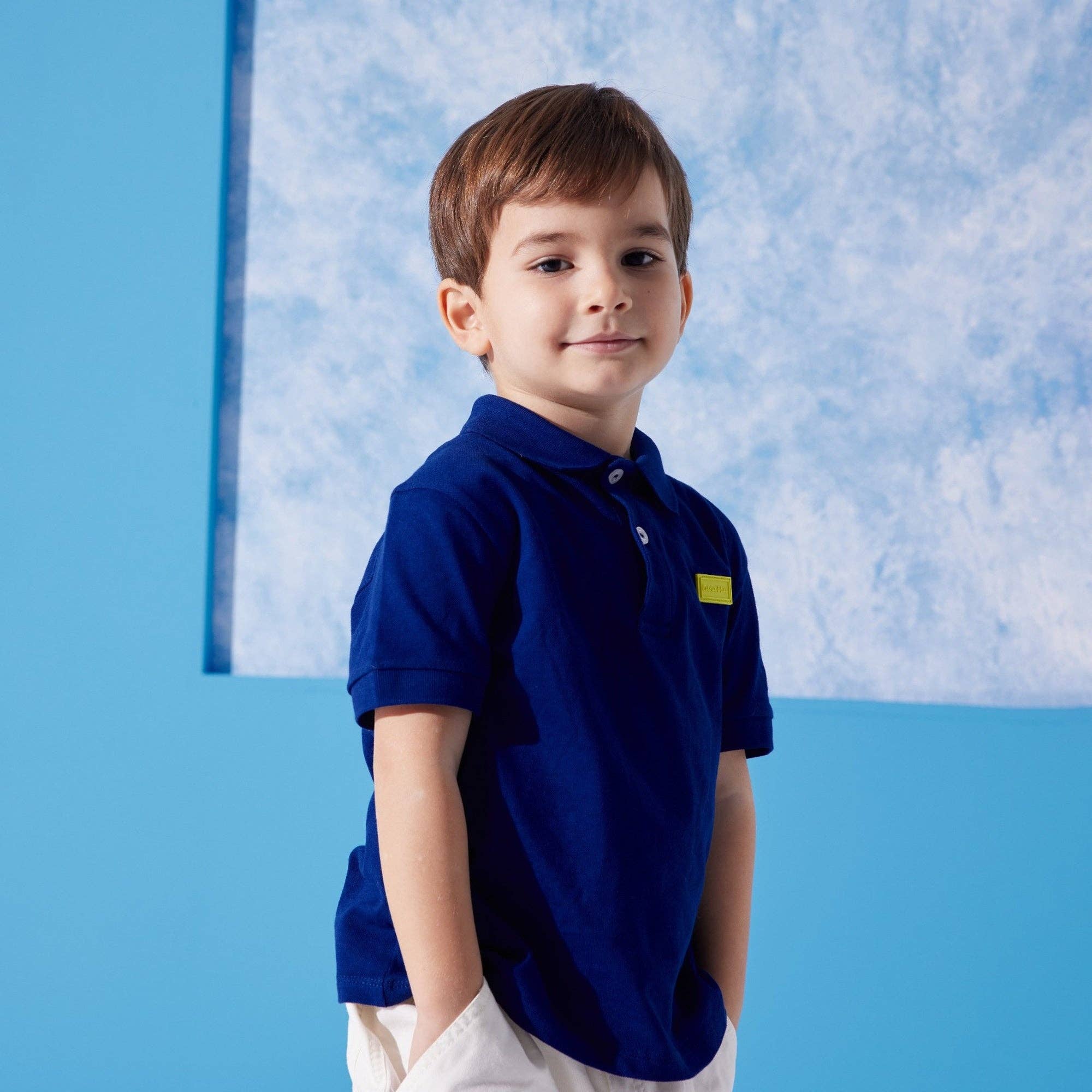 Luna Mia - Wholesale T-Shirt - Kids - Marco Boys Cotton Polo T Shirt – Blue2