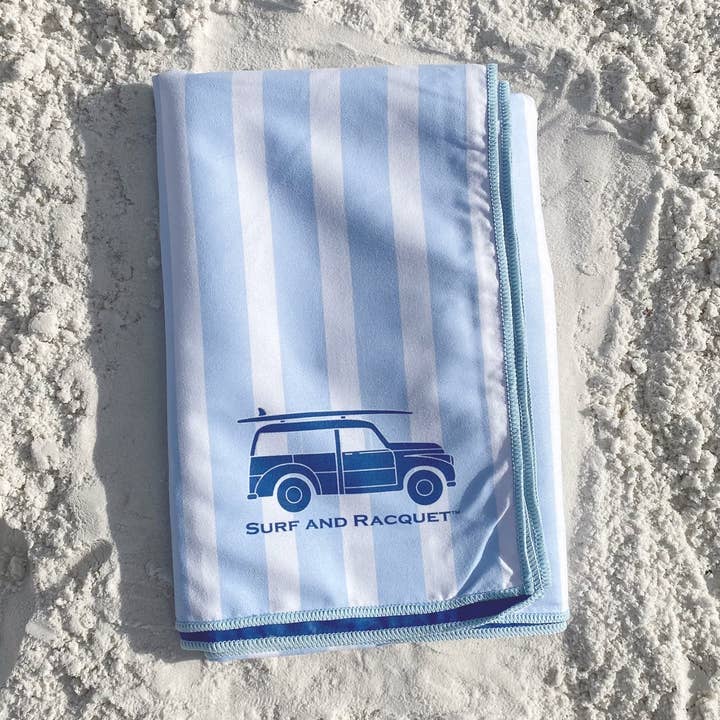 Toalla Preppy de secado rápido con rayas finas para venta al por mayor de Surf and Racquet