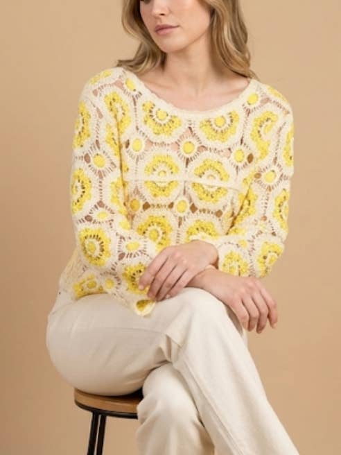 1011 jaune taille unique en crochet pour la vente par Lilie Rose