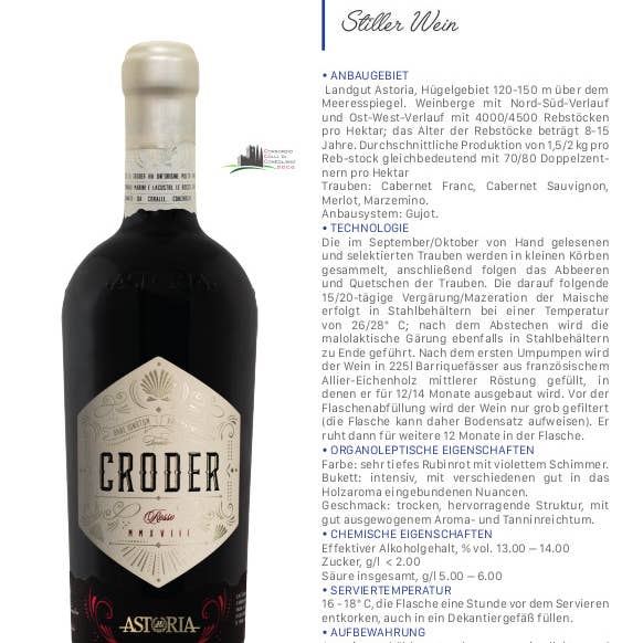 Metina SAS - Wholesale Red Wine - Croder Venezie IGT Astoria TOP Wines 75 cl.6