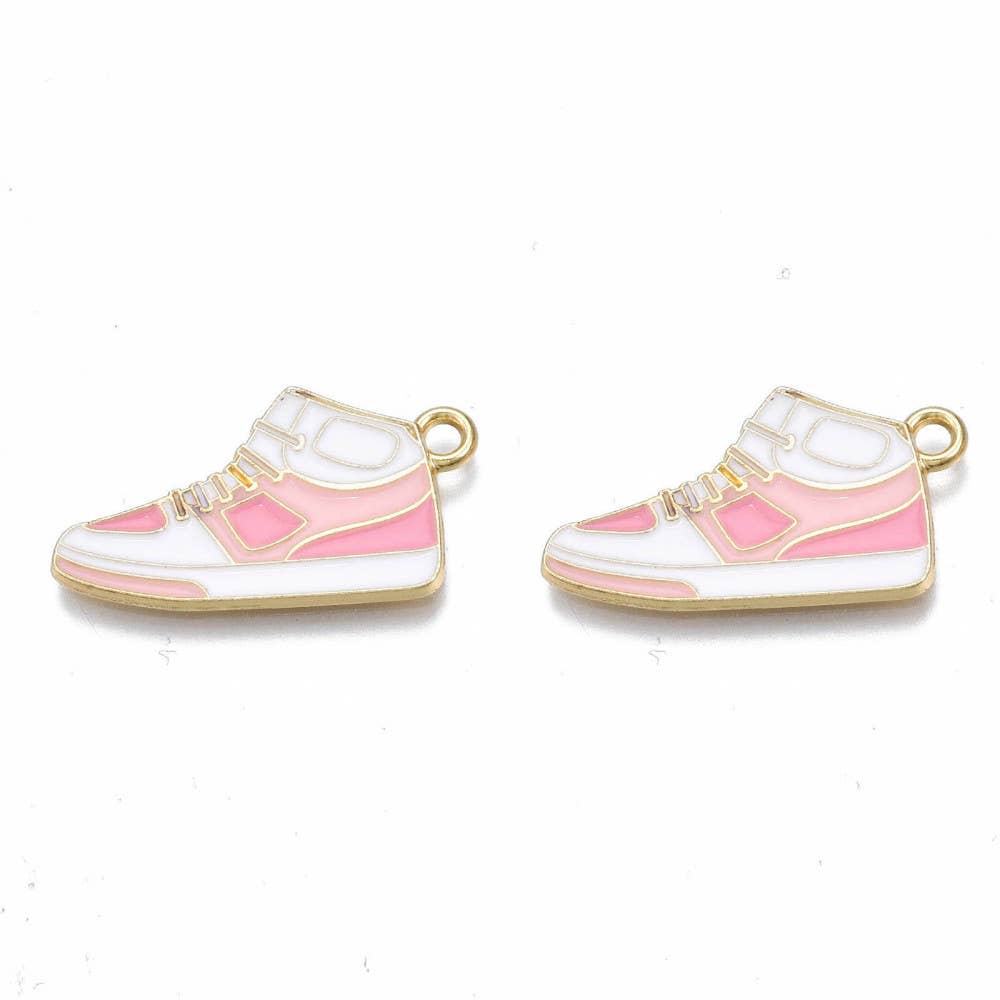 Love, Paige Designs - Wholesale Individual Charm/Pendant - Gold Alloy Pink Sneaker Charm1