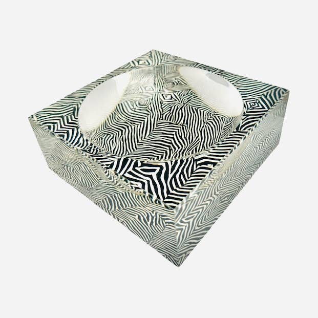 Petit Acrylic Bowl, Zebra Vibe for wholesale by Maven Home