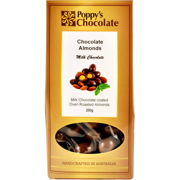 Poppy's Chocolate - Wholesale Chocolate-covered sweets - Milk Chocolate Coated Almonds 200g1