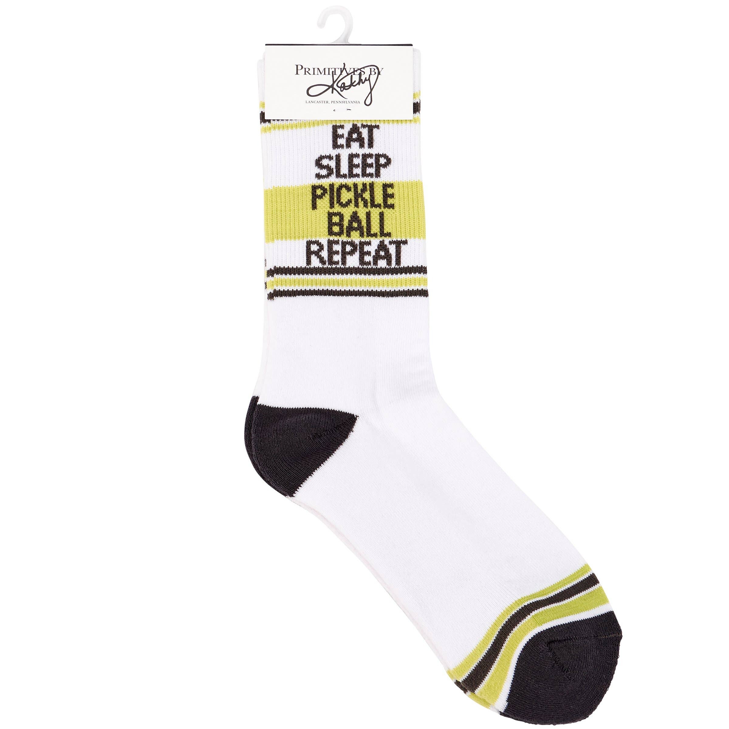 Primitives by Kathy - Wholesale Socks - Unisex - Eat Sleep Pickleball Socks3