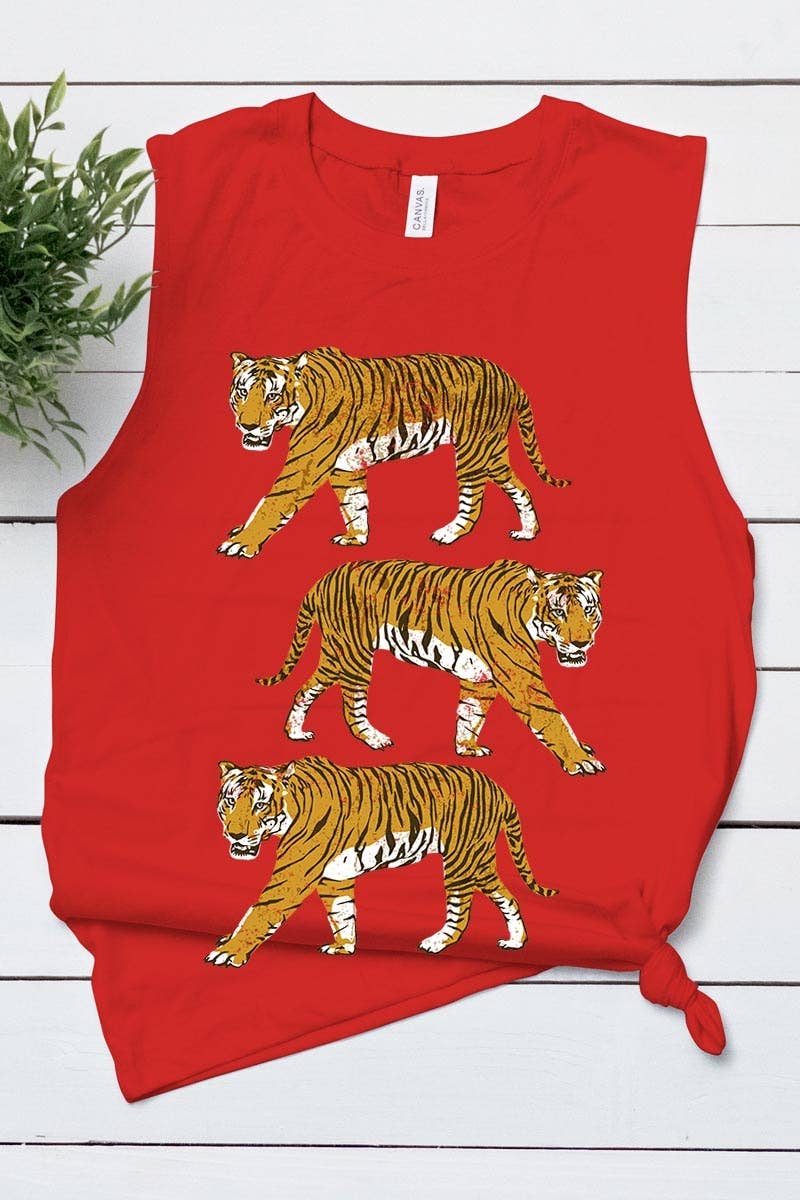 COLORBEAR - Wholesale T-shirt met print - Dames - Retro Tigers Grafische Spier Tanktop4