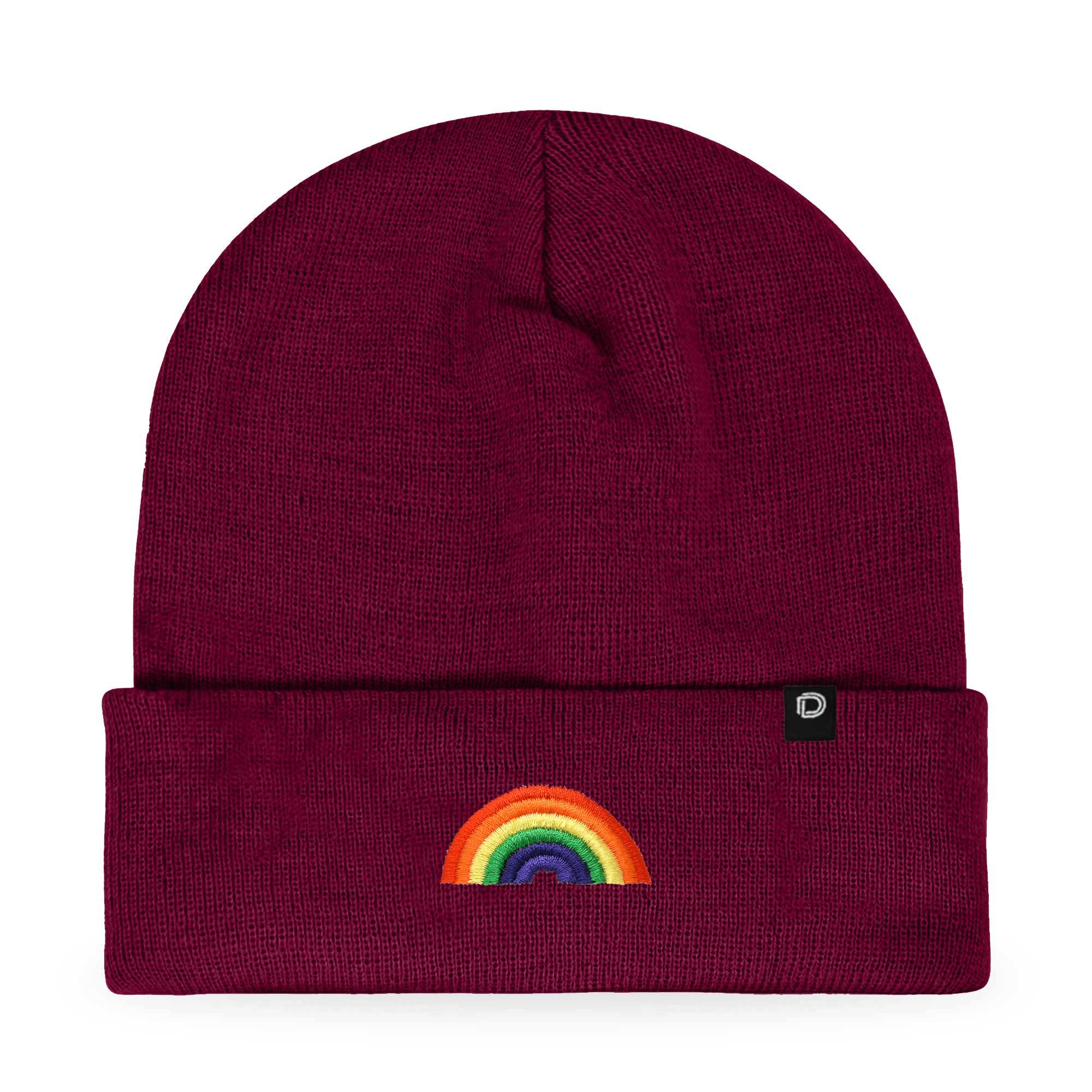 Dalix - Wholesale Beanie - Women's - Dalix Embroidered Rainbow Beanie Cap Cuffed Knit Hat Women31