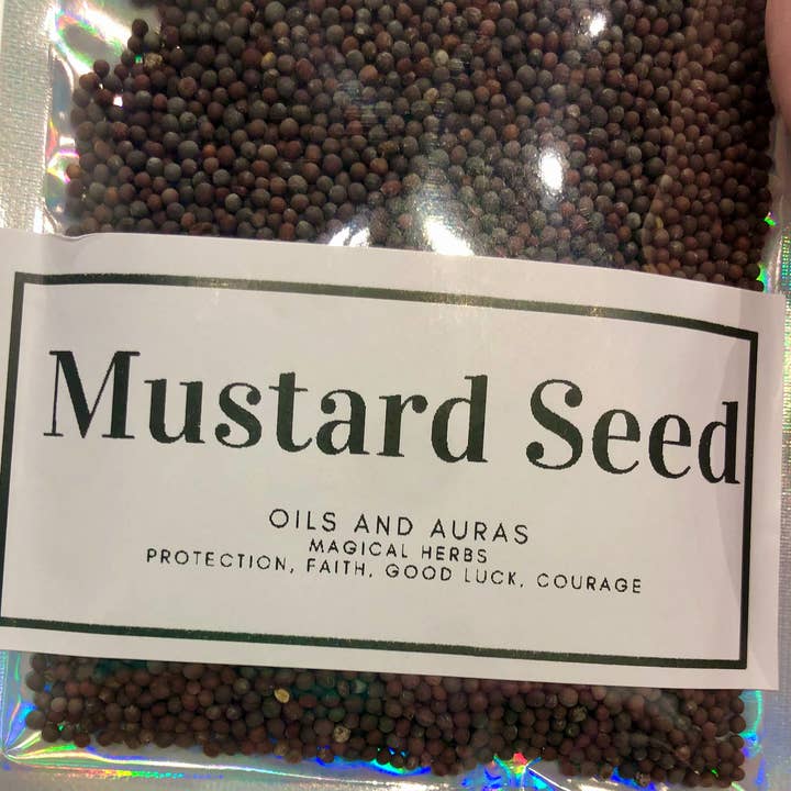 Oils and Auras - Wholesale Meditation Supplies - Mustard Seed Herb Pouch - Metaphysical Use 1