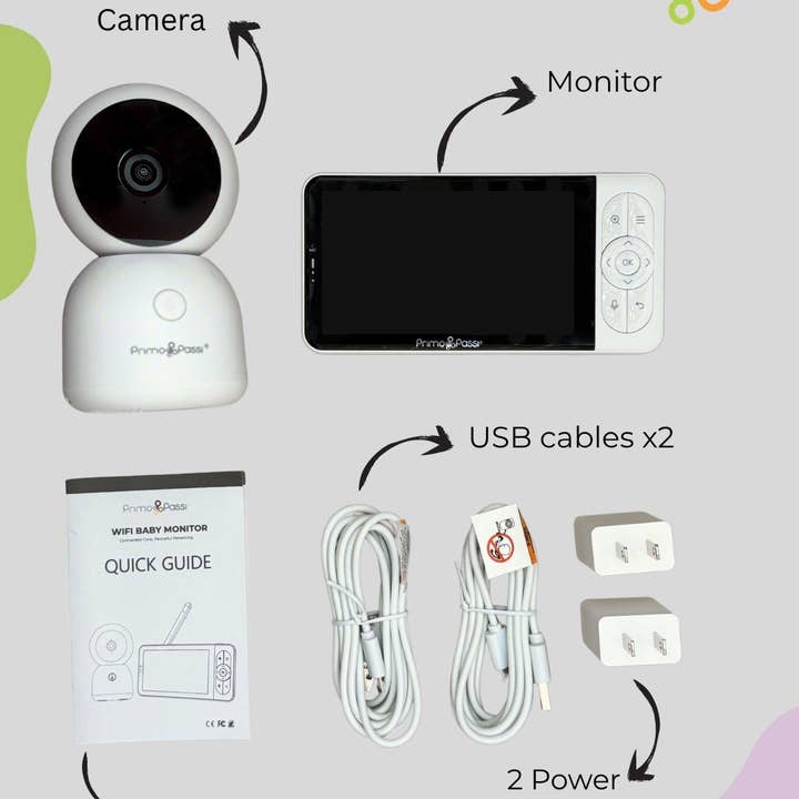 Primo Passi – Großhandel Babyphone mit Kamera – Primo Passi - Intelligenter WLAN-Baby-Monitor mit 5” HD-Bildschirm1