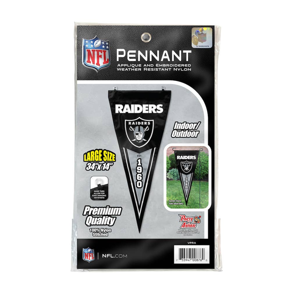 Party Animal, Inc. - Wholesale Flag - Las Vegas Raiders  Vertical Pennant2