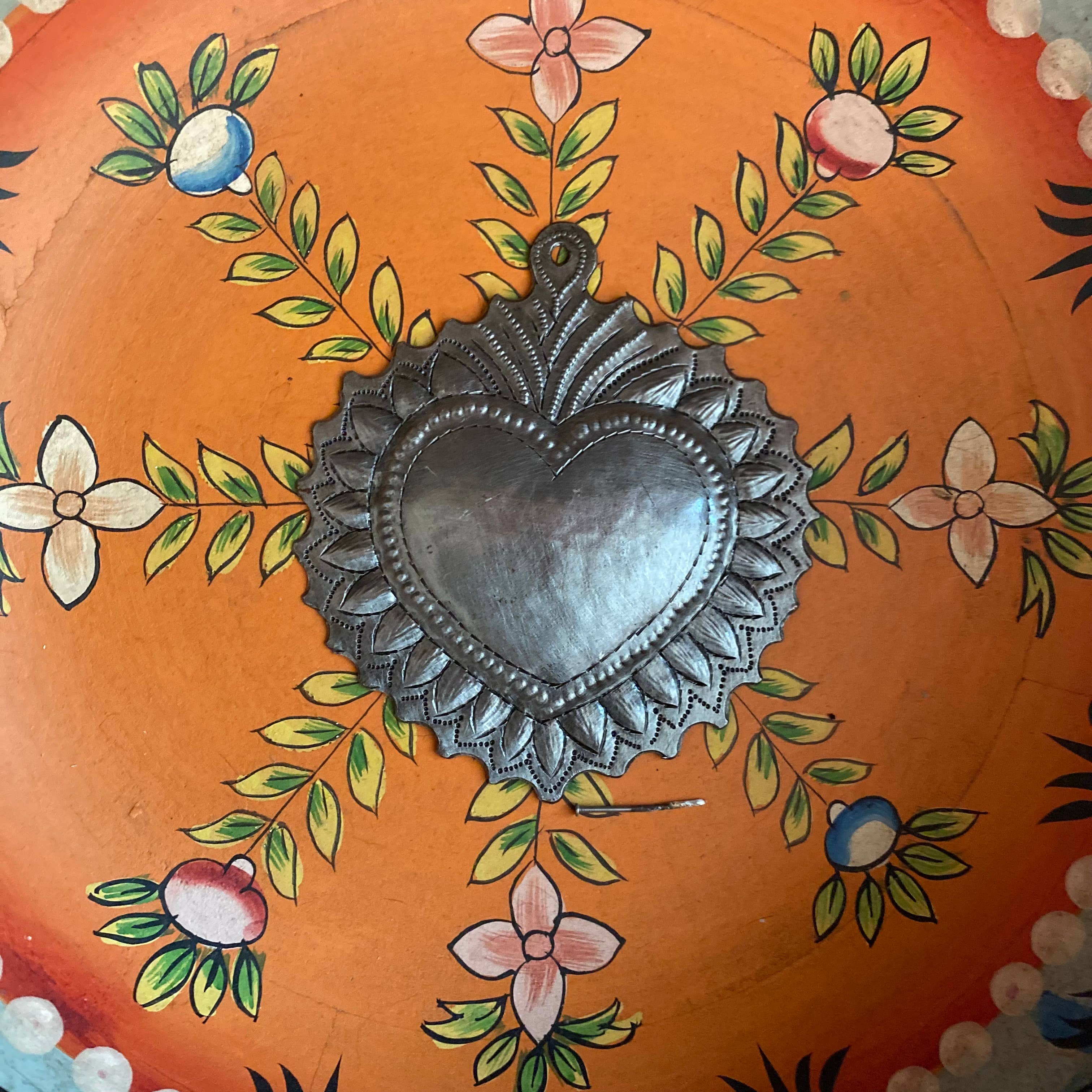 Haiti Fair Trade~ It's Cactus - Wholesale Wall Accent - Sacred Heart, Wall Decor,Handmade Metal Haiti 4.25" x 4.5"1