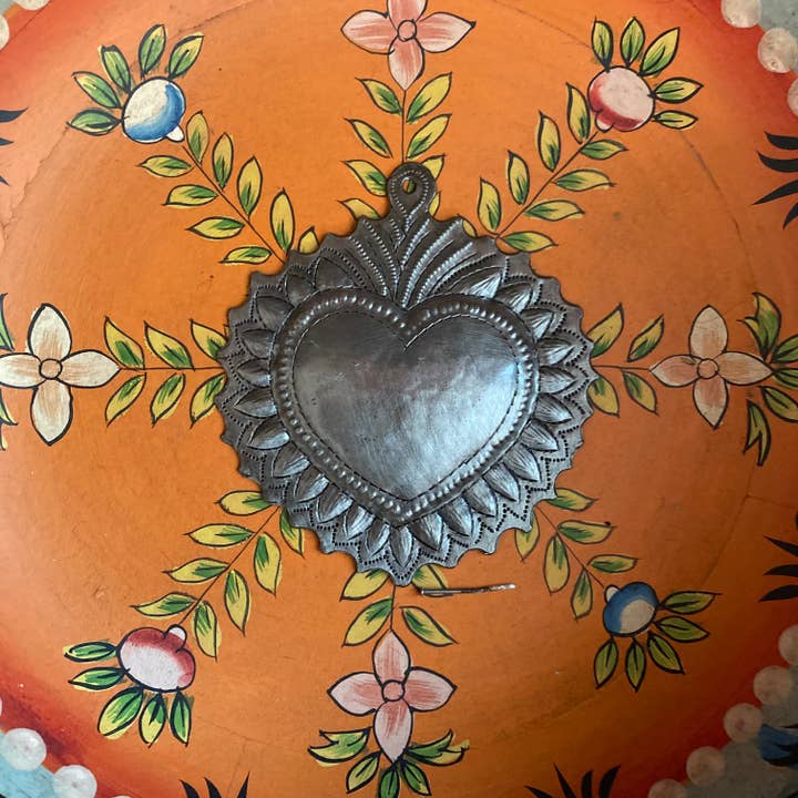 Haiti Fair Trade~ It's Cactus - Wholesale Wall Accent - Sacred Heart, Wall Decor,Handmade Metal Haiti 4.25" x 4.5"1