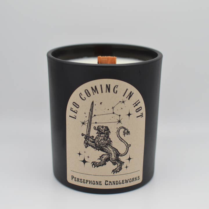 Leo Coming In Hot (Non-Toxic Soy Wax Candle) for wholesale by Persephone Candleworks