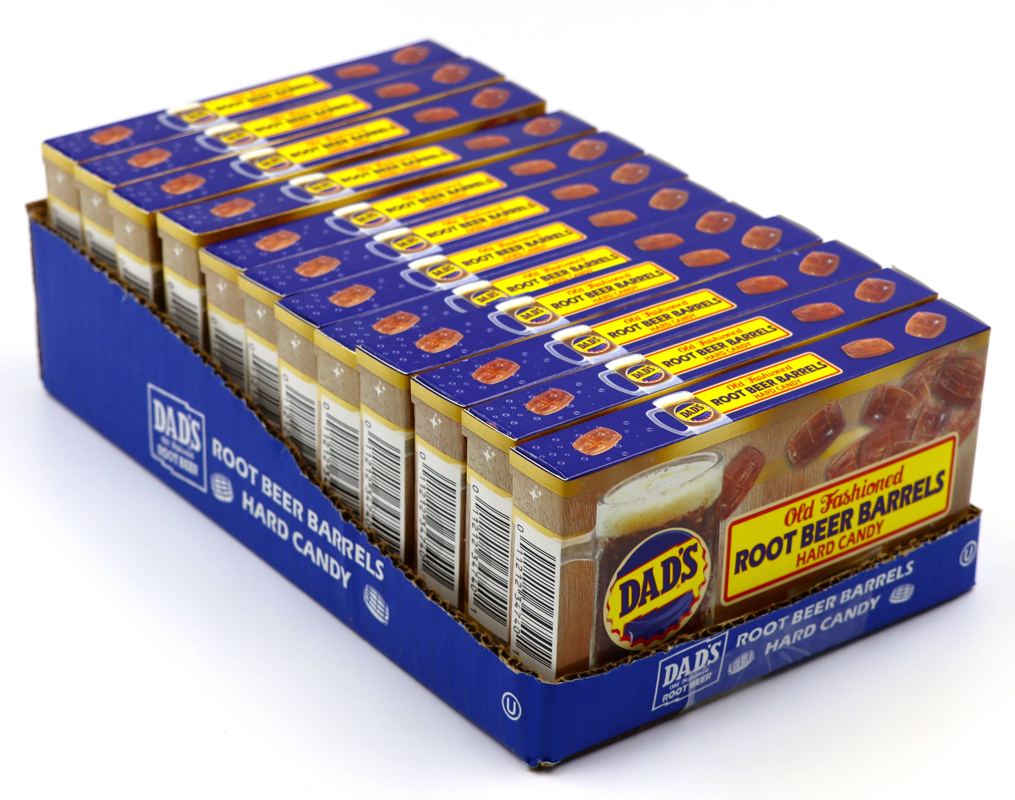 Grandpa Joe's Candy Shop – wholesale Boiled sweets – Dad's Root Beer Barrels Theater Box, 4oz, 12ct3