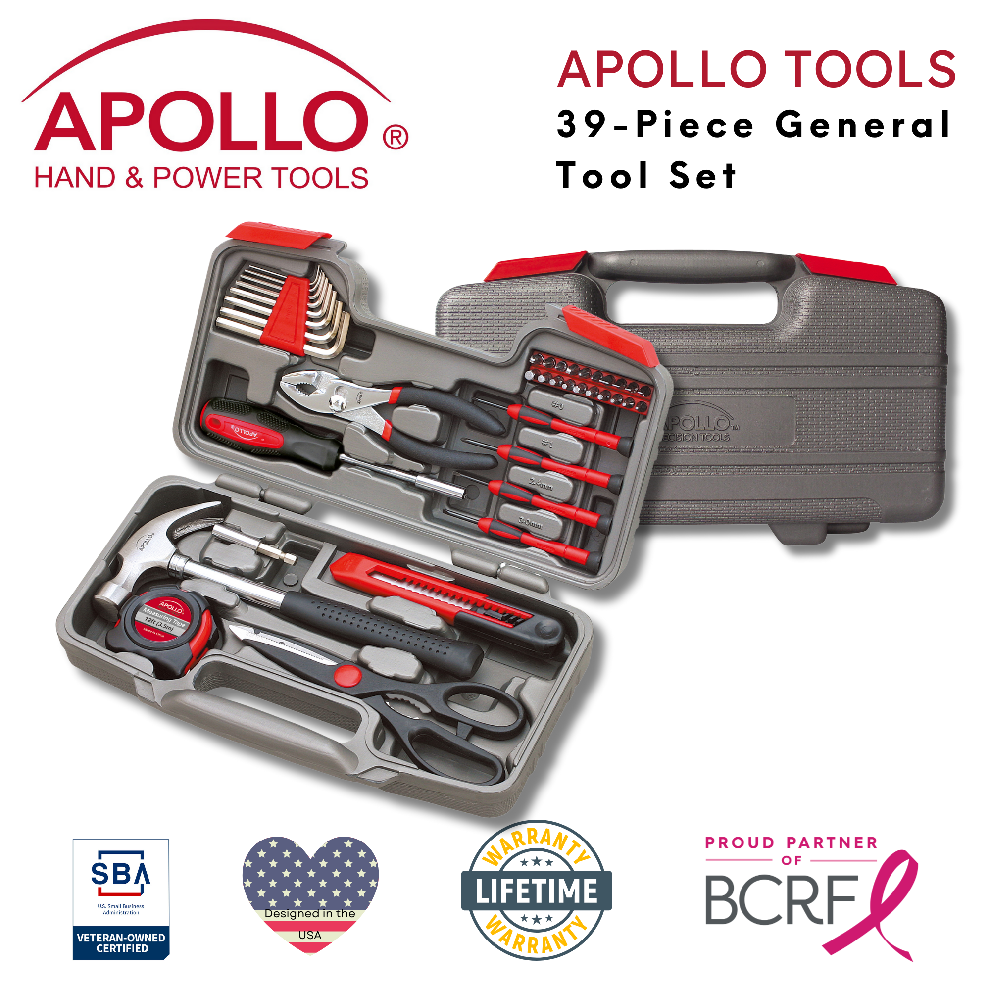 Apollo Tools - Wholesale Handy Tool - 39 Piece General Tool Set6