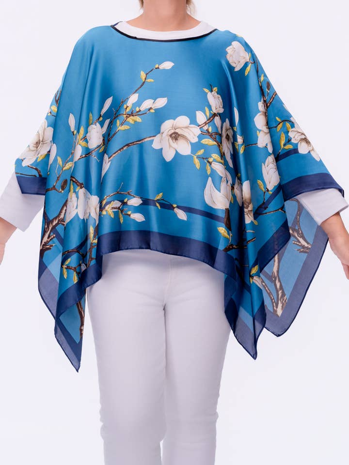 Top Lenço Flor Turquesa por atacado de Heidi Kagan Designs, LLC.