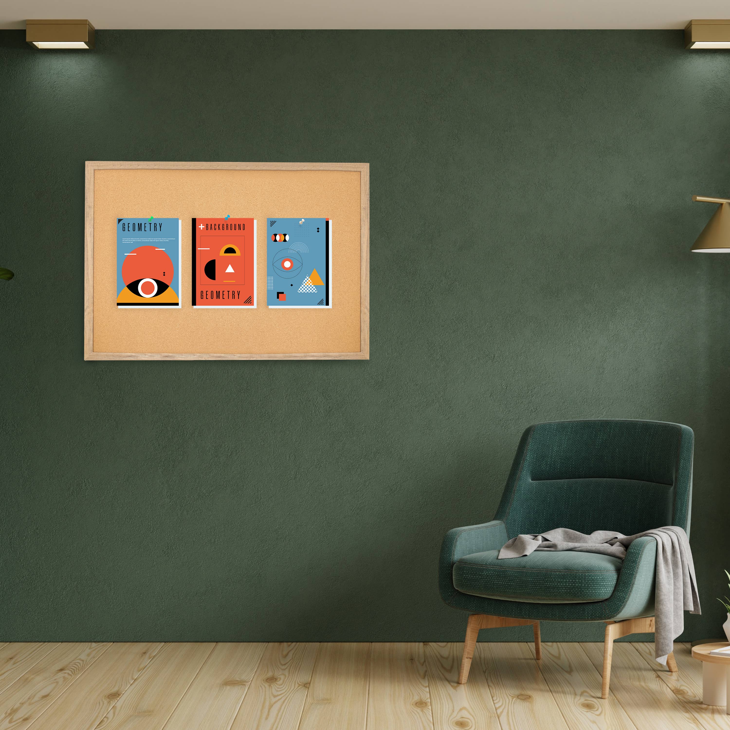 Sunnydaze Decor - Vente Tableaux d'affichage - Tableau d'affichage en liège avec cadre en MDF et 6 punaises6