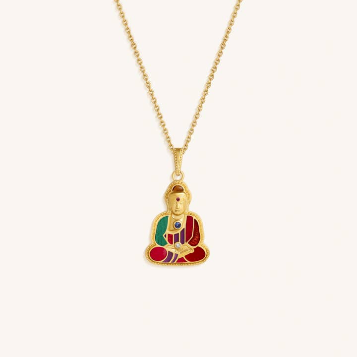 LIMITED EDITION: Radiant Stillness Buddha Charm Necklace for wholesale by Karma And Luck