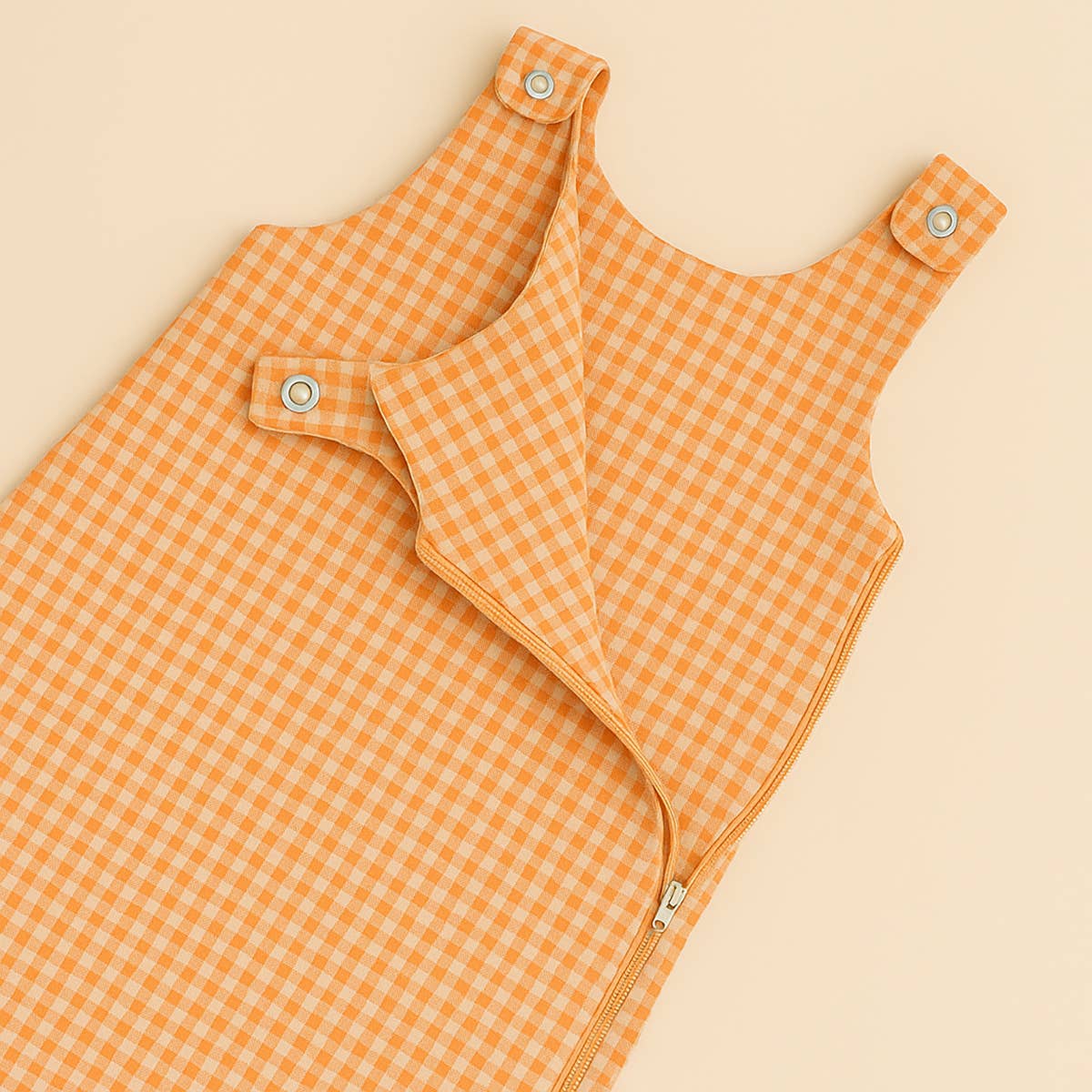 PAPATE – wholesale Sovsäck - Baby – Organisk bomulls sommarsovsäck med vichy-rutigt mönster1