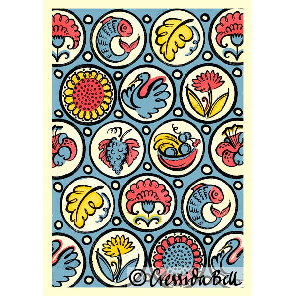 Cressida Bell ā wholesale Everyday greeting card ā Roundels Greetings Card1