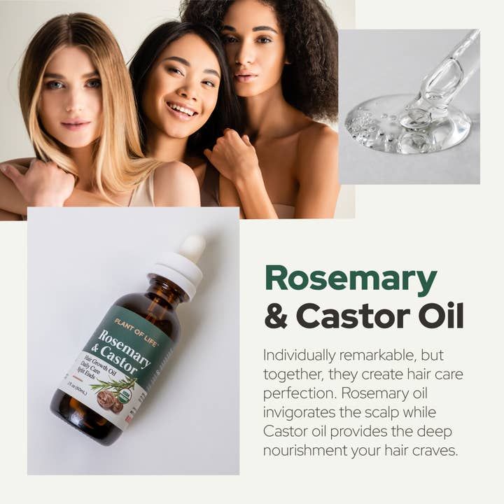 Plant of Life - Wholesale Hair Oil - Rosemary & Castor Oil | Hair Strengthen Nourish & Treatment 1
