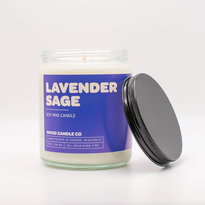 Wood Candle Co - Wholesale Jar/Filled Candle - Lavender Sage | 7oz