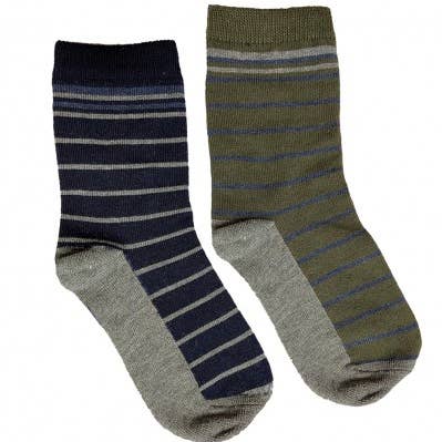 Pack de calcetines iN Control 888-2 STRIPE azul marino/caqui para venta al por mayor de iN ControL