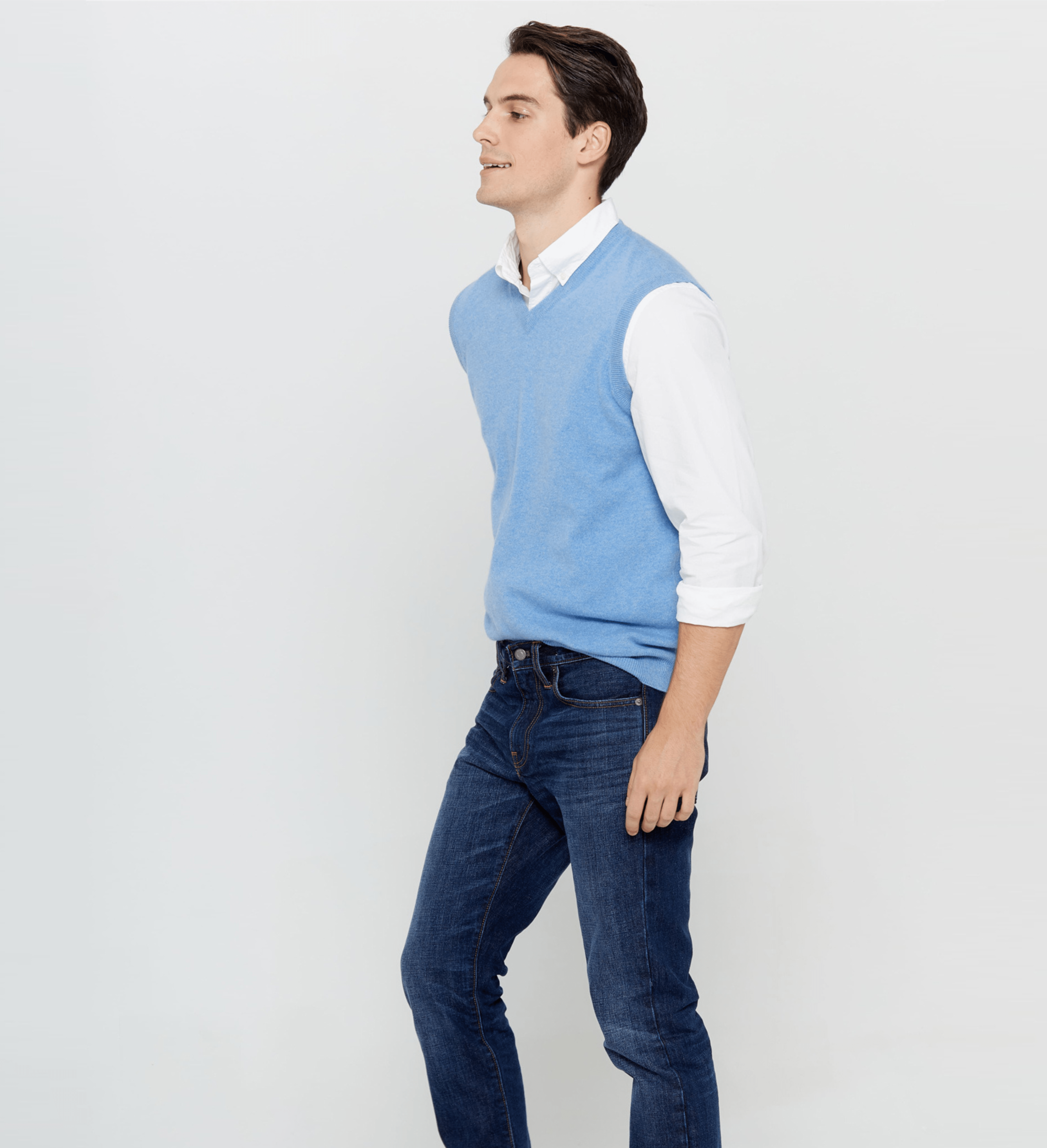 State Cashmere - Vente Pull sans manches – homme - Le pull sans manches basique en cachemire à col en V pour homme2