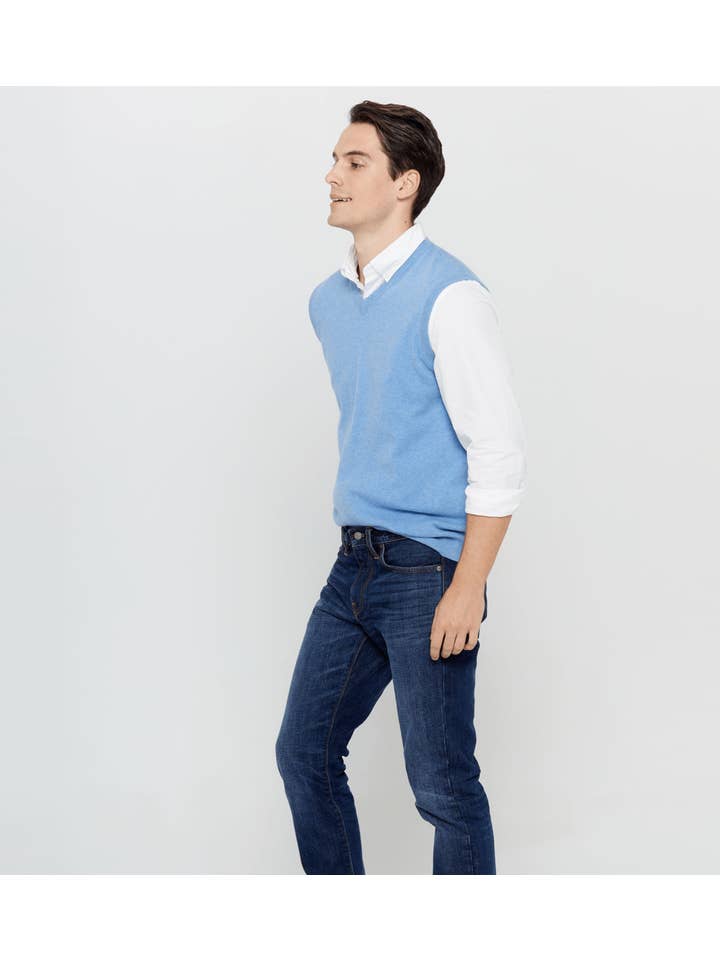 State Cashmere - Vente Pull sans manches – homme - Le pull sans manches basique en cachemire à col en V pour homme2