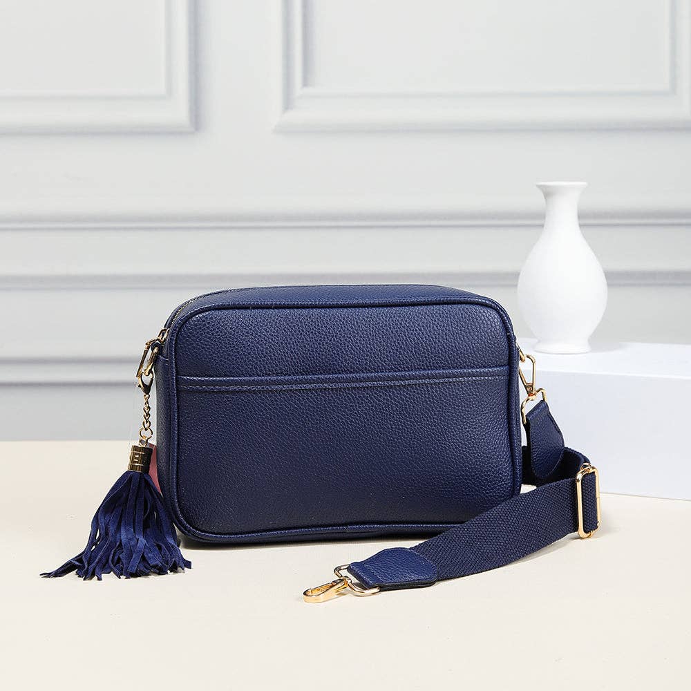 MiMi Wholesale - Wholesale Crossbody Bag - Women's - TG10204 Solid Color Tassel Camera Crossbody Bag43