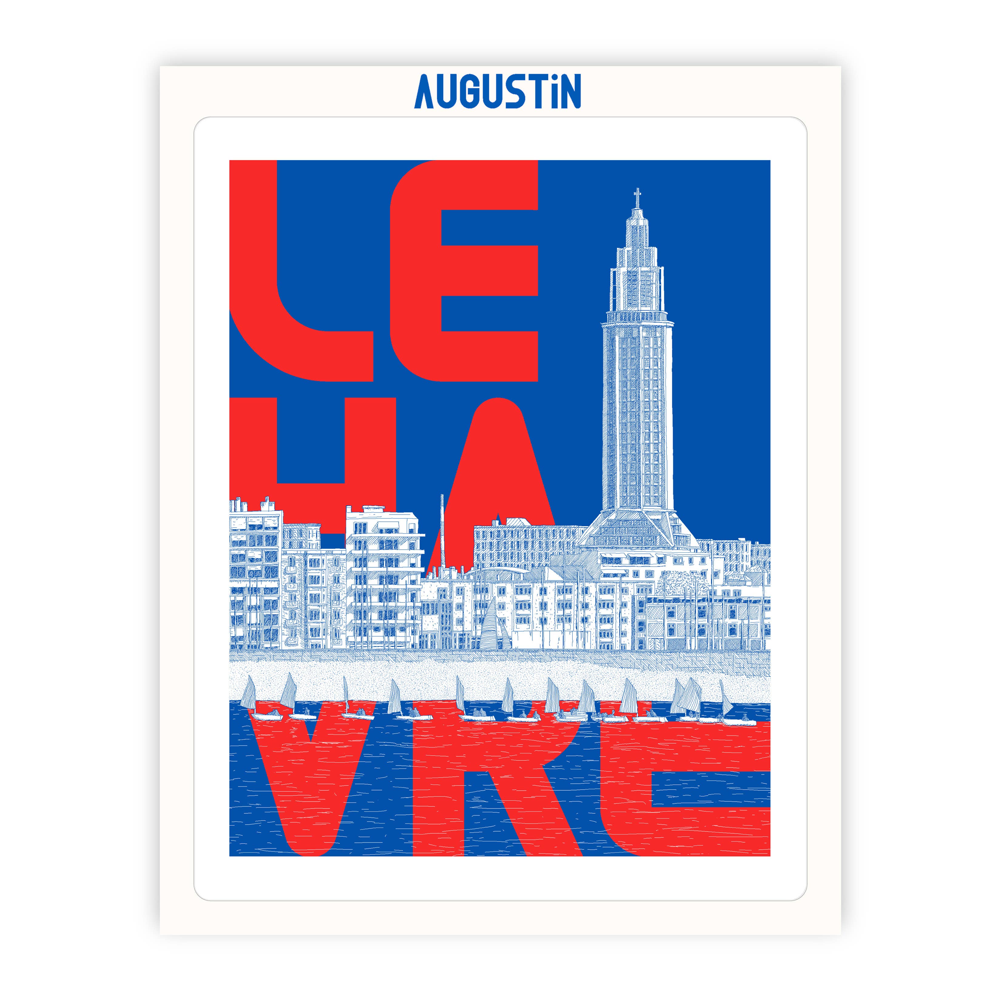 Augustin – Poster por atacado – Le Havre (vermelho) - pôster1