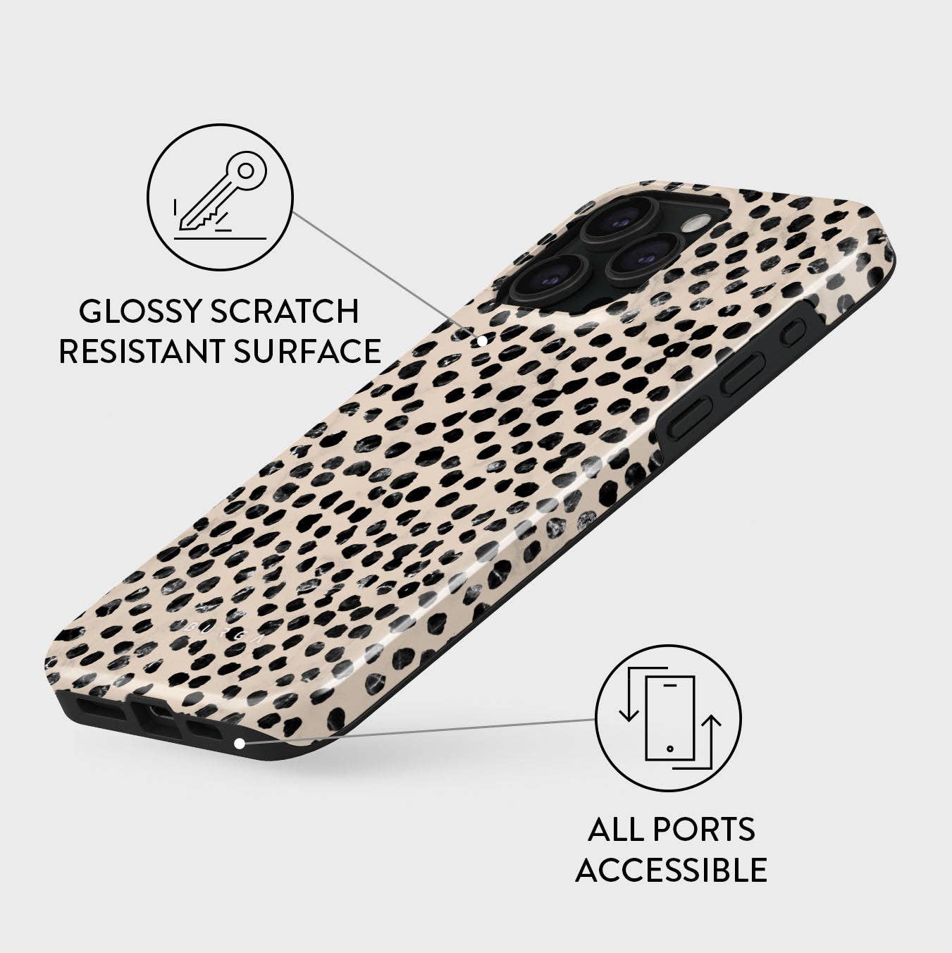 Beige Almond Latte Tough Case For iPhone 15 Pro for wholesale on Faire2