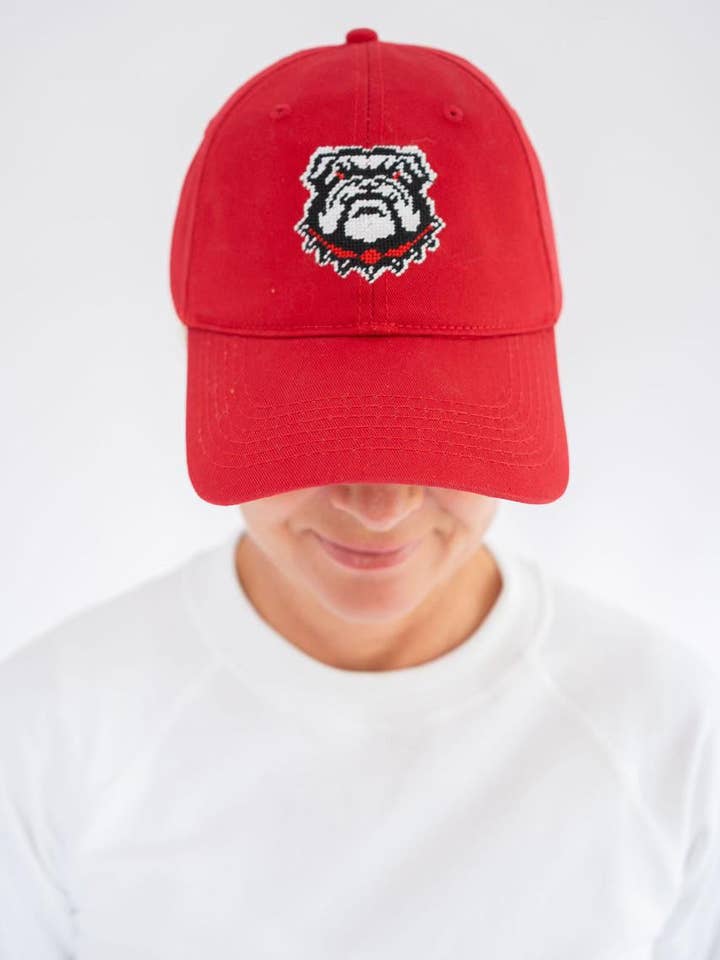 Needlepoint Baseball Hat - Bulldog - WS for wholesale by Lisi Lerch