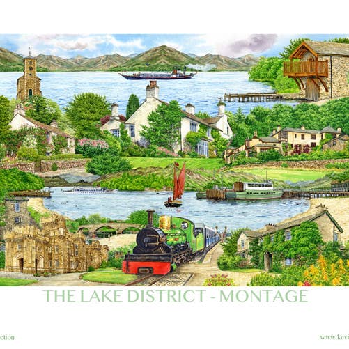 Lake District montage, A4 print for wholesale by Robinson Collection