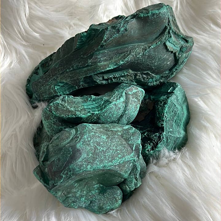 WHOLIFECO - Vendita all'ingrosso Pietra/cristallo spirituale - Malachite Verde Grezza - Pietra di pura guarigione3