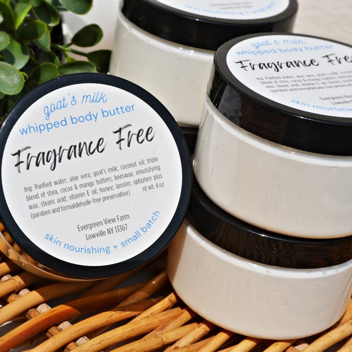 Evergreen View Farm - Wholesale Body balm/butter - Whipped Body Butter Fragrance Free Unscented Goat Milk Honey4