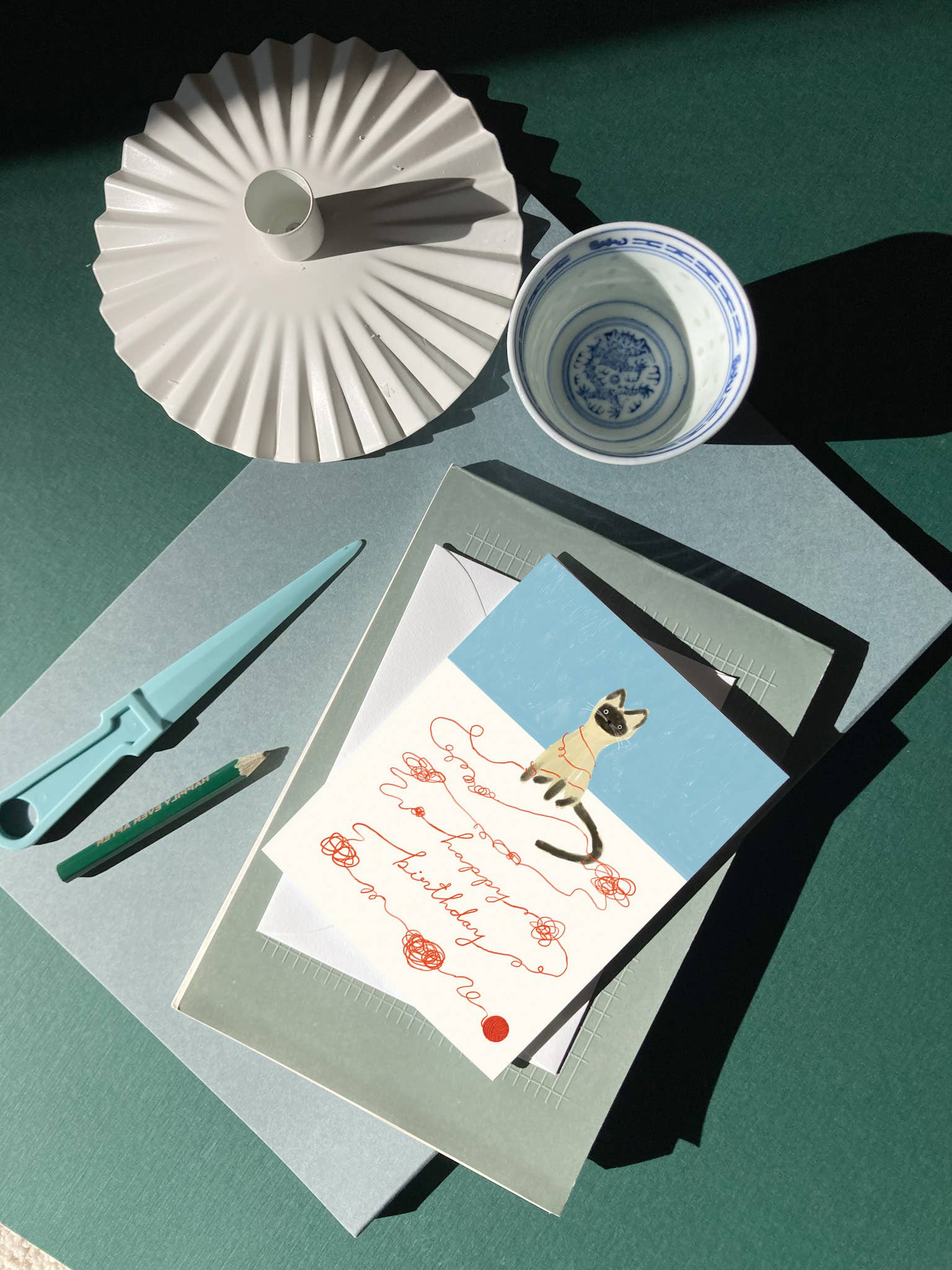 Karen Schipper - Wholesale Birthday Card - Cat String Birthday - Funny Cat Birthday Card1