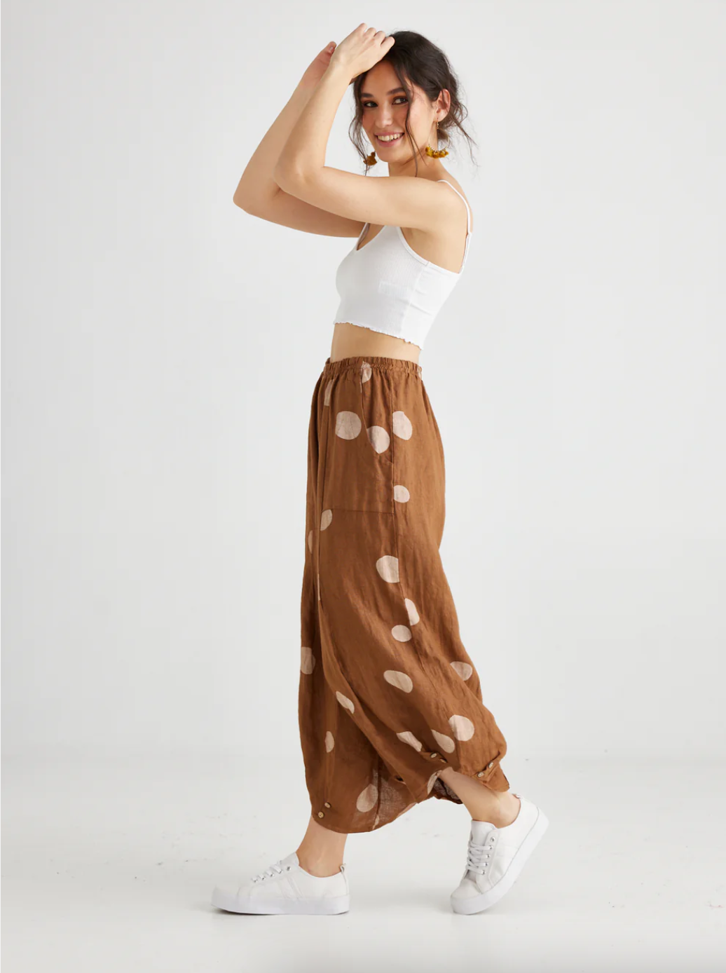 Miss Rose Sister Violet – wholesale Byxor - Dam – DAM - Lulu linneprickiga byxor16