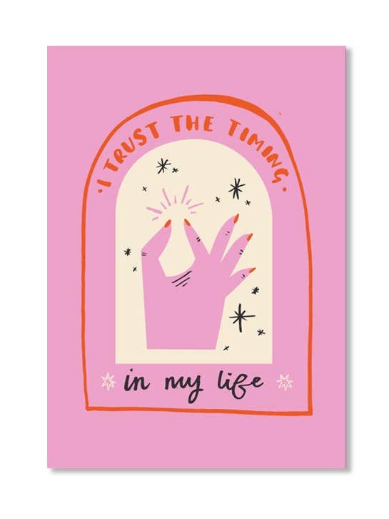 J'ai confiance dans le moment de ma vie, Affirmation, impression artistique pour la vente par Happy Go Lucky