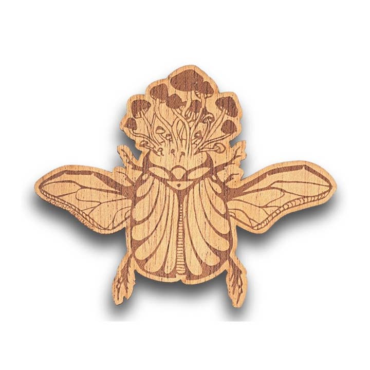 Adesivo Scarab Bloom - Adesivo in Legno Ecologico per la vendita all'ingrosso da parte di SayNoMore