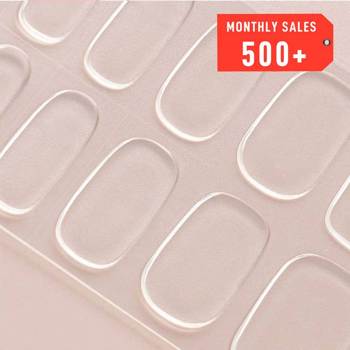 Danni & Toni – Großhandel Nailart/Nagelsticker – Transparente, durchsichtige, halbgehärtete Gel-Nagelstreifen | Kristallklar - 9329