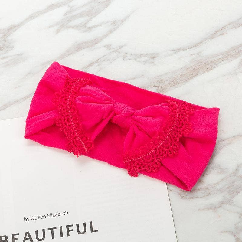 KiddieKickz - Wholesale Fashion Headband - Baby - Nylon Children's Hair Band Soft Silk Stockings Baby Headband Lace Bow Hair Ornament9