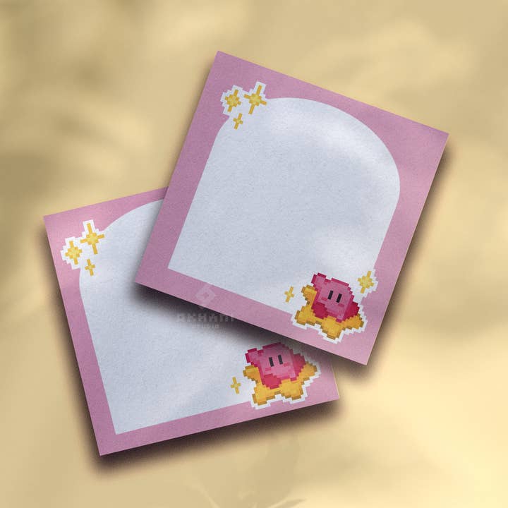 Bloco de notas Kirby Estrela | 50 Folhas 7,5x7,5cm por atacado de Okhami Studio