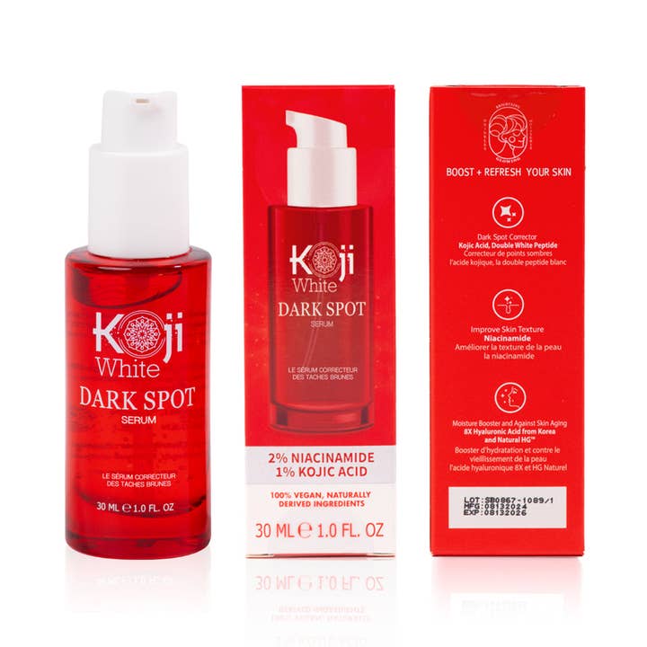 Koji White - Wholesale Facial Serum/Concentrate - Koji White Dark Spot Brightening Serum with X8 Pure Hyaluronic Acid From Korean,Skin Care Product 1 Fl Oz7