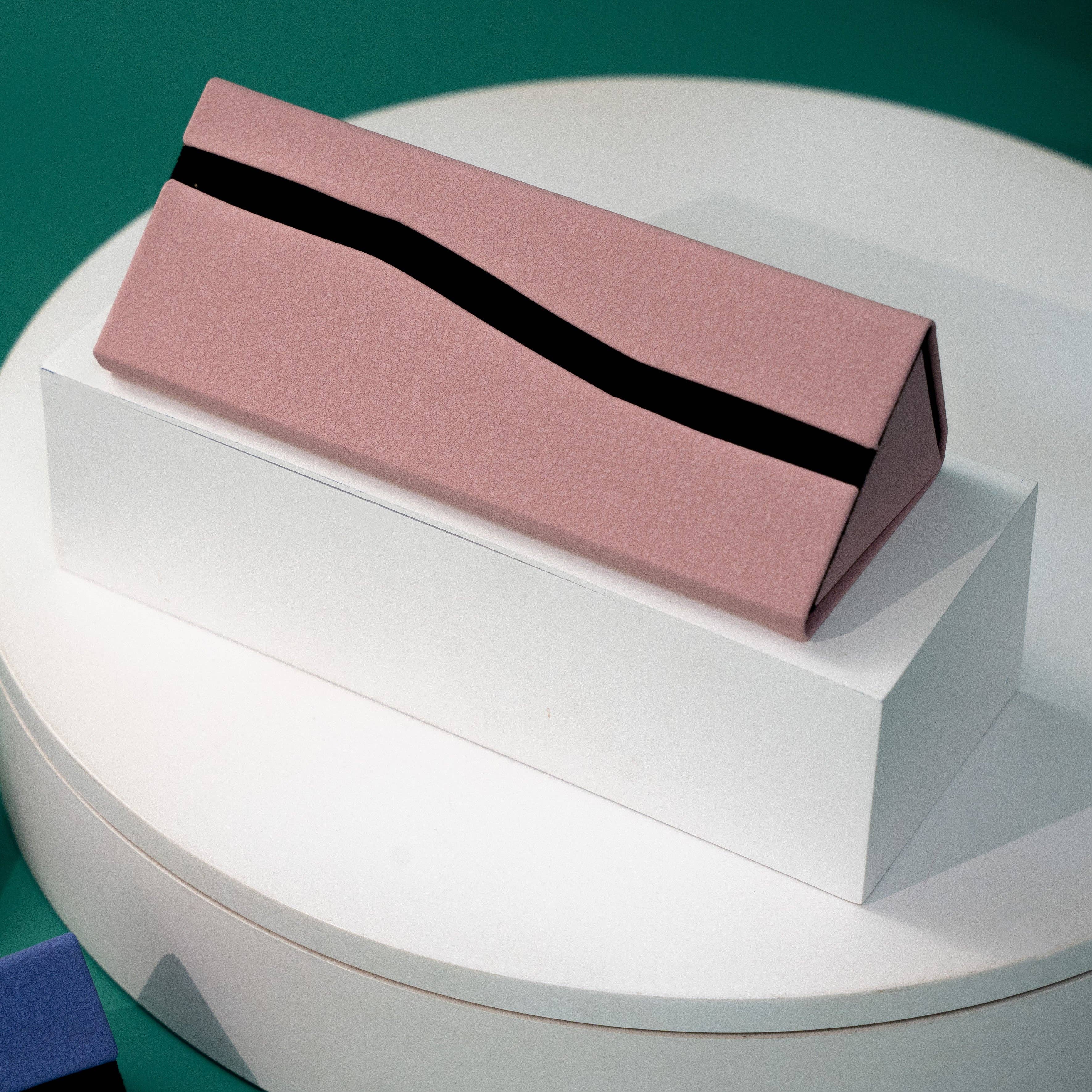 Sparkle Being - Wholesale Eyewear Cases & Holders - Women's - Retro Glasses Case - Hard Shell Fold-Flat Vegan Leather Case7