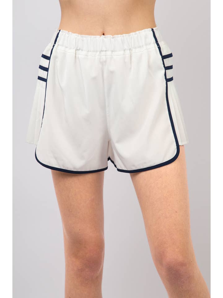 VERY J - Wholesale Athletic Shorts - Women's - NP70305-Side Pleated Detail Activewear Shorts1