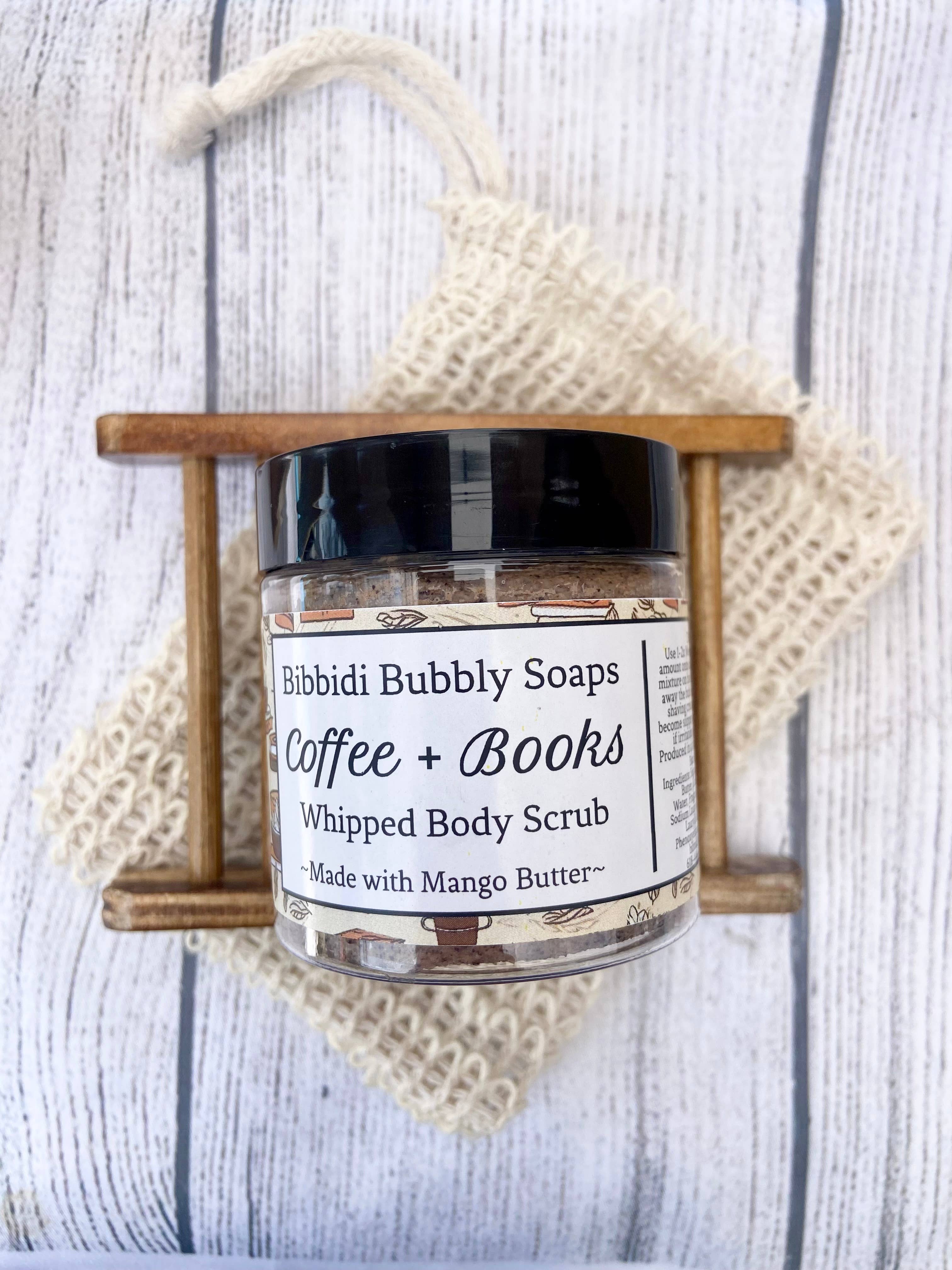 Bibbidi Bubbly Soaps - Wholesale Body Scrub/Exfoliant - Coffee and Books Body Scrub Fantasy Bookish Romance Bookstor