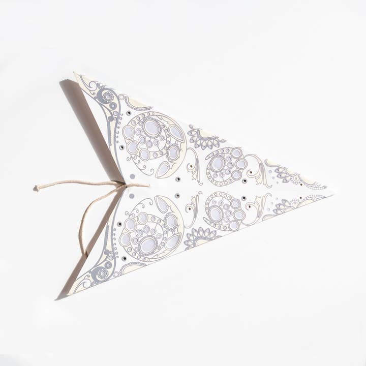 cream Paper Star Lantern - Lace Ivory for wholesale on Faire2