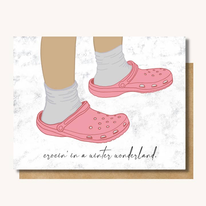 Crocin’ in a Winter Wonderland Card for wholesale by Kelly Scott Design Co