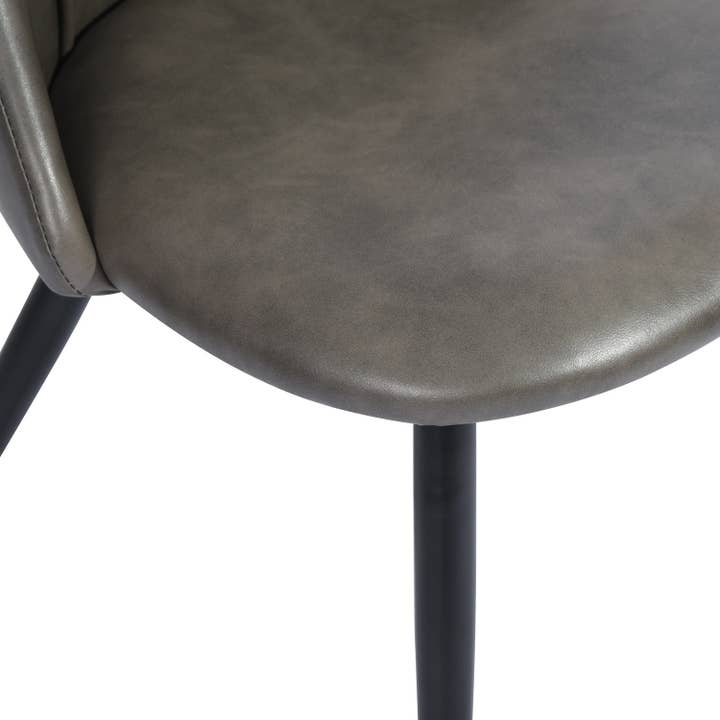 39F Inc. - Wholesale Chair - Mid-Century Modern Dining Chair Faux Leather Gold/Black Legs