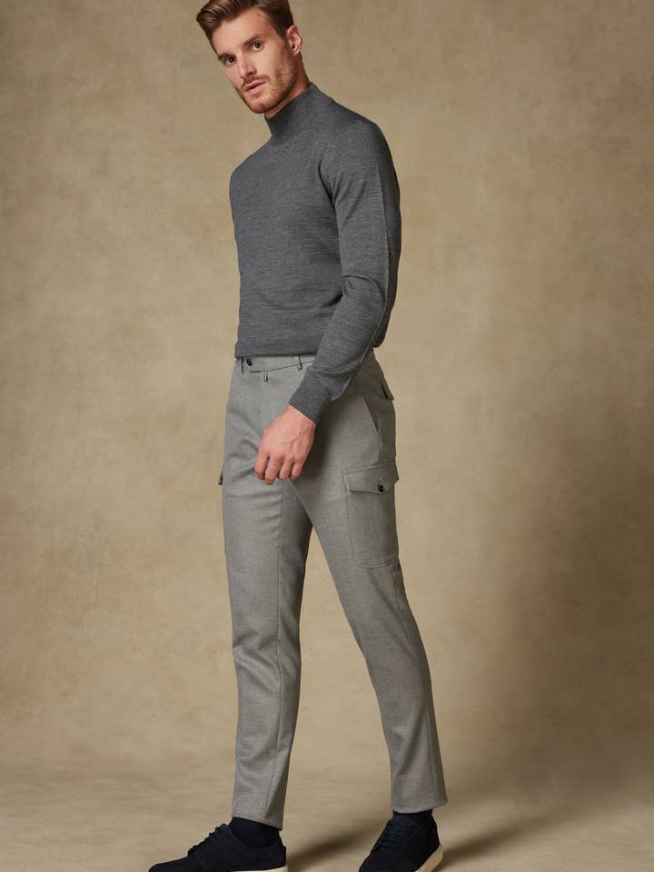 Andrea Nicolotti – Großhandel Hose – Herren – Graue Stoffhose 885-2